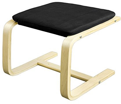SoBuy FST38-SCH Hocker Fußablage für Relaxsessel Fußhocker zum Abstützen der Füße schwarz
