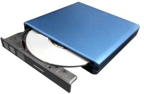 MZZYG DVD player UHD 4K Blu-Ray Burner USB3.0 External Optical DVD Drive Recorder RE/ROM 3D Blu-Ray Players Writer Reader(Blue)