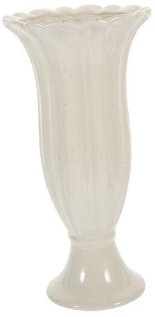 Alipis Vase Funéraire en Céramique Style Colonne Romaine 10.4 Pouces Décoration Tombe Résistante Aux Intempéries Porte-Fleurs pour Fleurs Artificielles Ou Naturelles