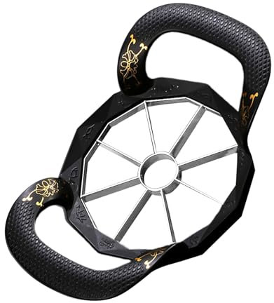 Tagliafrutta E Affettatrice - Tagliafrutta in Metallo | Strumento Ad Alta Resistenza per Rimuovere il Torsolo, Tagliafragole per 12 Fette Uniformi di Mele Pere Pesche e Patate