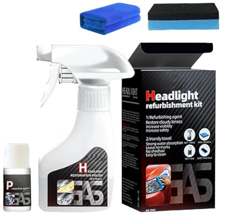 Rubu22a Kit de restauration de phares de voiture 2025 - Oxydé et jauni - Anneau blurring amélioré - Revêtement de cristallisation (1)