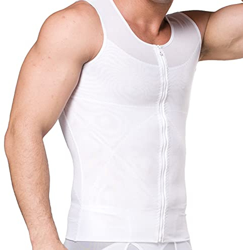 TTDGYYXW shapewear kompressionsskjorta för män, midjetrimmertoppar tight kroppsvä för magkontroll för kroppsbantning
