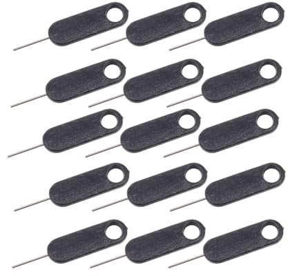 OSALADI Juego de 15 Agujas para Extraer Tarjetas Sim de Dispositivos Móviles Aleación de Aluminio y Alta Resistencia, Adecuado para Tablets y Smartphones