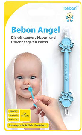 Bebon Angel – der bessere Nasenreiniger und Ohrenreiniger für Babys | Sichtbar wirksamer als Nasensauger / Nasensekretsauger