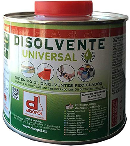 DISOLVENTE LIMPIEZA DISOPOL UNIVERSAL VALORIZADO ENVASE METALICO NITRO DDUNIV24*05CH 500 ML