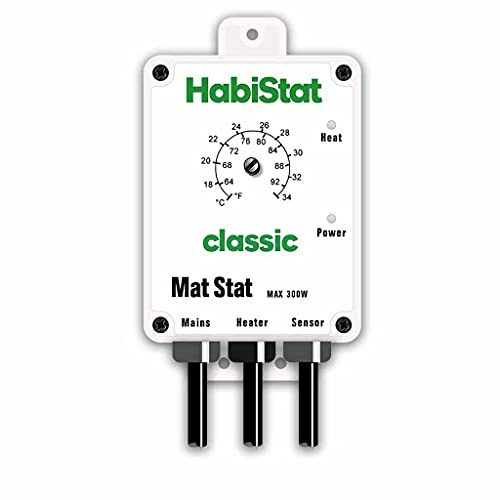 Habistat - Classic On/Off Mat Stat Thermostat - White - 300w - Accurate Dial - Easy to Use - Ideal For Controlling Heat Mats