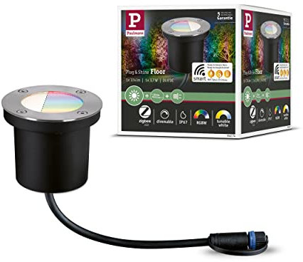 Paulmann 94274 Plug & Shine Aussenleuchte ZigBee RGBW Bodeneinbauleuchte