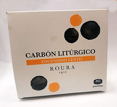 Carbón litúrgico, Caja 40 Pastillas, Encendido Lento