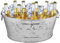 Kosma Bacinella per birra in acciaio inox, per feste, bevande, ghiaccio, bevande, bevande, contenitore per bevande, refrigeratore per bottiglie di birra, 55 x 25,5 x 36 cm