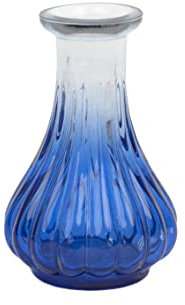 Talking Tables Small Blue Recycled Glass Bud Vase - Small Flower Holder - Table Centrepiece