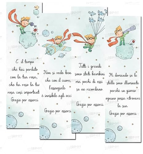 30 pz. segnaposto Piccolo Principe New in carta ideali per vari eventi segnalibro prima comunione bambina bambino segna posti cartoncino cresima battesimo compleanno
