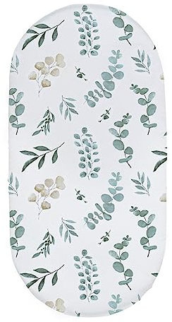 Odot Spannbettlaken für Kinderbett, Kinderwagen Matratzenbezug, Weiche Babybett Spannbetttuch Stubenwagen Bezug, Beistellbett Spannbettlaken, Perfekte Passform durch Rundum-Gummizug (Einheitsgröße,M)