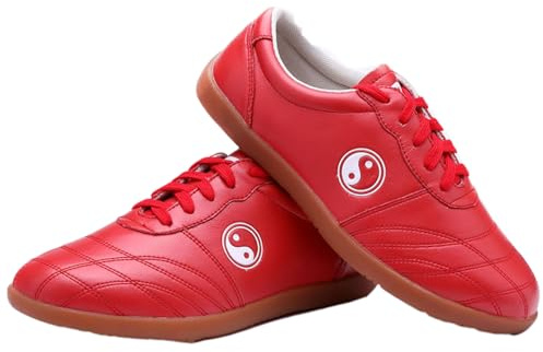 Crysterris Homme Chaussures Kung Fu Tai Chi, Chaussures Sports pour Arts Martiaux Qi Gong Pratique,Femmes Antidérapant Baskets de Taï-Chi Kong Fu D'EntraîNement Taekwondo Boxe (Size:39EU,Color:A)