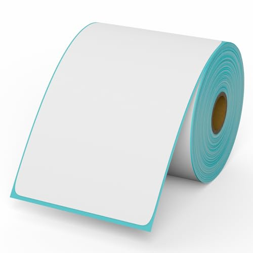Direct Thermal Labels1 Roll 500 Labels Shipping Labels Blue 4 x 6(101x152mm) Packaging Envelopes Labels for Direct Thermal Printers