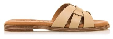 MTNG Sandalias Planas Mujer Maria 59580 | 60358 | Laminado Beige