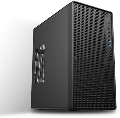 Case per computer Micro ATX, telaio per PC mini tower matx con telaio SPCC ispessito da 0,8 mm, custodia desktop con fattore di forma ridotto per casa e ufficio, supporto scheda madre MATX/ITX,