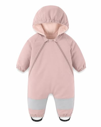 JiAmy Baby småbarn fleecefodrad barndräkt sparkdräkt lätt vattenavvisande 9M-5T
