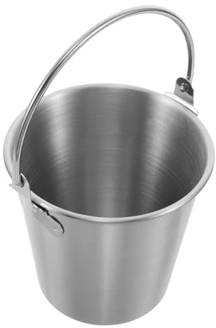 WESIEVYA Cubo Recogedor de Grasa para Barbacoa de Acero Inoxidable con Asa, Capacidad 0,7 L, para Camping y Cocina al Aire Libre