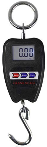 Vetrineinrete® Bilancia digitale 200 kg con gancio da gru in acciaio industriale portatile peso capacità fino a 200kg con Display Lcd retroilluminato pesa bagagli valigia e per pesca C2