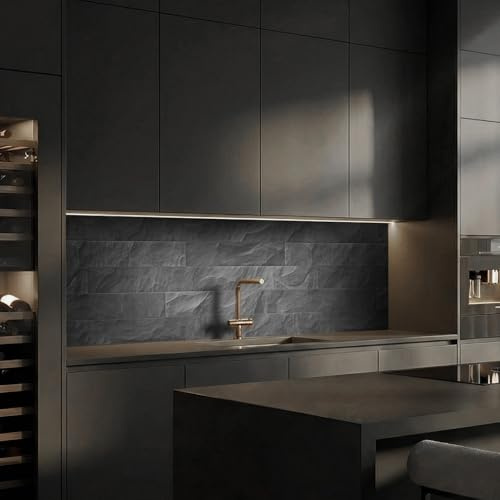 Dedeco Köksbakvägg motiv: kakel V7, 3 mm aluminiumplattor som stänkskydd köksvägg kompositplatta vattentät, inkl. UV-lack glänsande, alla ytor, 280 x 60 cm