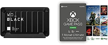 WD_Black D30 500 GB Game Drive SSD + Xbox Game Pass Ultimate | 1 Monate Mitgliedschaft | Xbox/Win 10 PC - Download Code