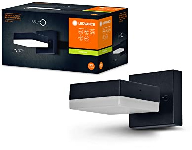 LEDVANCE ENDURA Classic Spot Square Außen-Wandleuchte, schwarz, mit GX53 Sockel (max 12W) für einen einfachen Austausch des Leuchtmittels, ausrichtbarer Leuchtenkopf, Schutzklasse IP44