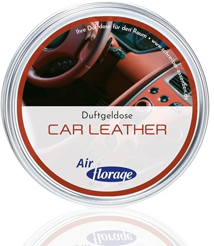 Florage Désodorisant « New Car / Leather » 50 ans d'expérience en tant que fabricant de parfums allemands, boîte de parfum gel solide, parfum alternatif jusqu'à 12 semaines, parfum intérieur de