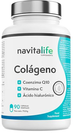 Collagene et Acide Hyaluronique + Coenzyme Q10 + Vitamine C + Zinc | Formule Concentrée, Prise Facile et Haute Biodisponibilité | Articulations Saines, os Solides, Peau Jeune et Hydratée, 90 Gélules