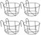 Erpmlyo 4 PièCes -Corps Suspendus JardinièRes Porte-Pots de Fleurs Plante Fer Supports ClôTure MéTal en Pot Support Monté Balcon Paniers