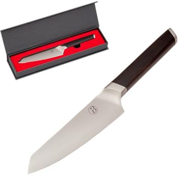 BABOSSA® Original Allzweckmesser | Ultra scharfes Allzweckmesser | Klingenlänge 13cm | 3 lagiger Spezial-Messerstahl | Ergonomischer Griff aus Ebenholz | Universell einsetzbar