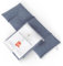 Strauss Home® Grand coussin chauffant aux noyaux de cerises, au micro-ondes, en coton, pour la nuque, les épaules, 50 x 20 cm, gris/bleu vintage