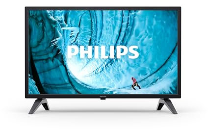 Philips 24PHS6019 Smart HD LED - Pantalla de 24 Pulgadas con Plataforma Titan OS, Pixel Plus y Sonido Dolby Audio, Funciona con Alexa y con el Asistente de Voz de Google - Bisel Negro Mate