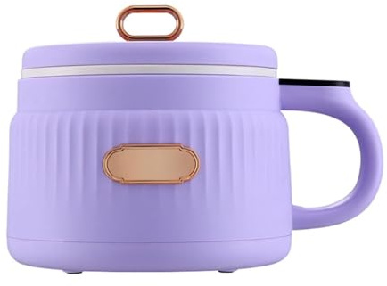 Zymoplas Pentola elettrica multifunzione per una cottura rapida e uniforme. Riscaldatore elettrico per fornello di riso elettrico, viola