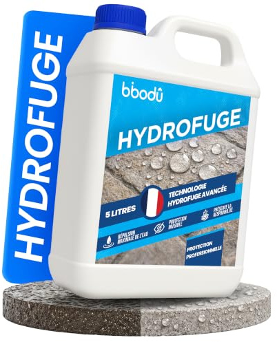 BIBODU Hidrofugante Impermeabilizante 5L para 30-50 m2 | Hidrofugante Invisible para Fachadas, Terrazas, Piedra y Hormigón | Previene las manchas verdes, suciedad y humedad