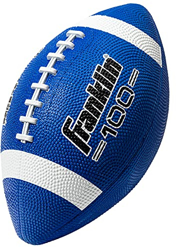 Franklin Sports - Balón de fútbol americano de goma Grip-Rite 100 - 33048Z1C2, 1 balón de fútbol inflado, Azul