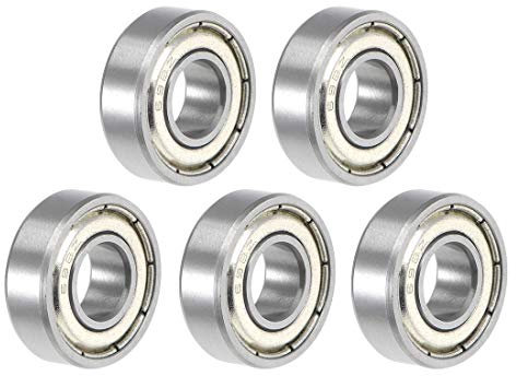 sourcing map 5Stk.698ZZ Kugellager 8x19x6mm doppelt geschirmt ABEC-3 Lager