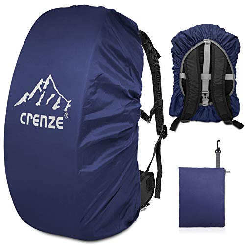 Crenze Coprizaino Impermeabile per Zaino(15-90L), Reflective Coprizaino Antipioggia con Fibbia Regolabile, Outdoor Zaino Parapioggia Parapolvere per Viaggiare, Ciclismo, Campeggio
