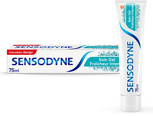 SENSODYNE - Dentifrice Soin Gel Fraîcheur intense - Cliniquement Prouvé pour Soulager la Sensibilité Dentaire - Procure une Sensation de Fraîcheur Intense & Propreté - 75 ml
