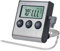 SIGANDG LED Digitalthermometer mit Sonde, Digitales Thermometer, Lebensmittelthermometer Mit Timer-Funktion, Koch- Und Grillthermometer FüR Grill,Backofen【Batterie Nicht Im Lieferumfang Enthalten】