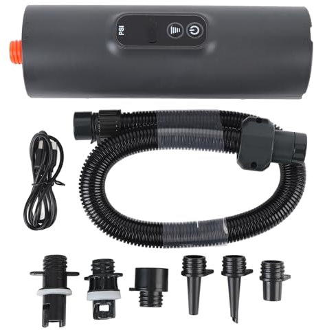 10psi Schnurlose Elektrische Luftpumpe für Schlauchboote, Luftmatratzenpumpe, Hochdruck -Luftpumpe mit 6 Düsen, Schneller Füllentflüsse Deflator für Aufblasbare Pool -Schwimmerboot