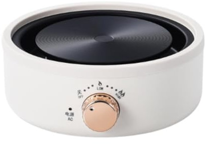 KESOTO Tragbare Elektrokochplatte für die Küche, Mini-Kochplatte aus Gusseisen mit Temperaturregelung, 700 W, Überhitzungsschutz, Campingkocher ideal für Zuhause, Büro, Teestuben, Reisen, Weiß