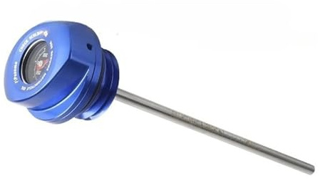 Accesorios para Motocicletas Varilla De Medición De Temperatura De Aceite Varilla De Medición Aceite Motor Tapa Tanque con Indicador Temperatura Aceite Varilla(Blue)