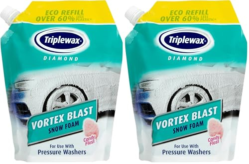 Triplewax Snow Foam Pouch 1.2L (2 Pack) – Concentrated Pre-Wash for Thick Foam Cleaning