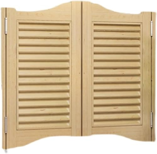 LNNNW Svängdörrar Autostäng halvmidjedörr till salong Café Bardisk Kök Halvmidjedörr, anpassningsbar för inomhus(Original Wood,120x90cm(WxH))