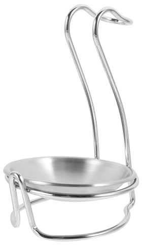 Kichvoe Soporte para Cucharón de Acero Inoxidable Grueso Cuenco, Reposacucharas Vertical para Cocina y Comedor, Portacucharas Resistente para Utensilios y Sopas, Estante para Cucharas