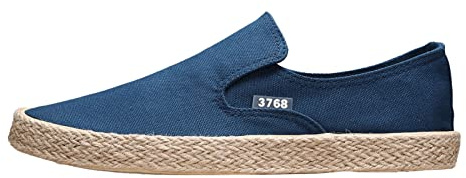 Generiska tygskor män sommar linneutseende eleganta, slip-skor män 44 halkfria fritidsskor mjuk sula promenadskor platta vandringsskor bekväma halvskor lätta kanvasskor