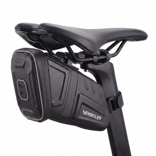 ZEMBSOYA Bike Saddle Bag, Water-Repellent Under Seat EVA 3D Hardshell Bike Seat Bag Quick Release 2.5L Cycling Seat Pack for MTB and Road Bikes