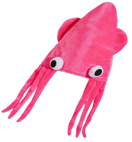 Genérico Gorros Divertidos para Niños - Gorros de Disfraz de Calamar Divertidos - Sombrero de Animal Marino - Para Fotografía, Actuaciones, Navidad, Cumpleaños, Niños, Adultos,