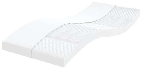 Vanitopas Skummadrass vit, 80 x 210 cm, 7 zoner, hårdhetsgrad 20 ILD, 10 cm tjocklek av 24D PU kallt skum, för sovrum sovunderlägg, vändmadrass komfort