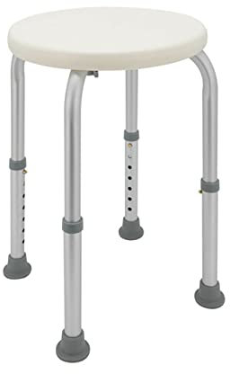 AllRight Duschhocker Modern Badhocker Duschstuhl Höhenverstellbar 36-52cm bis 135KG Belastung Anti-Rutsch für Alten und Schwangere